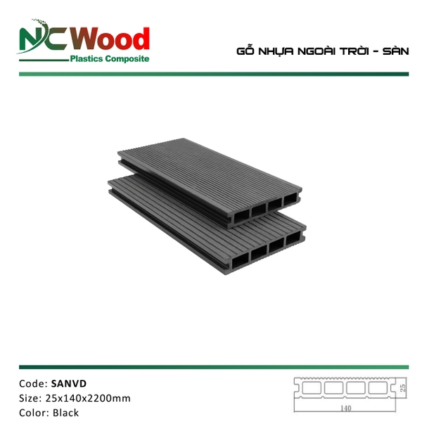 Sàn nhựa ngoài trời NCwood SANVD