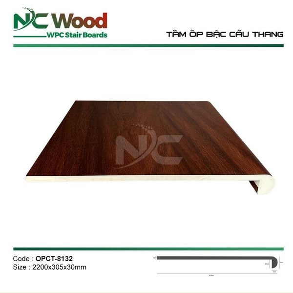 Tấm ốp cầu thang NCwood 8132