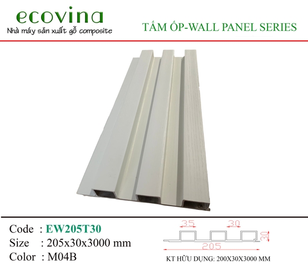 Tấm ốp 3 sóng cao Ecovina M04B