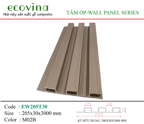 Tấm ốp 3 sóng cao Ecovina M02B