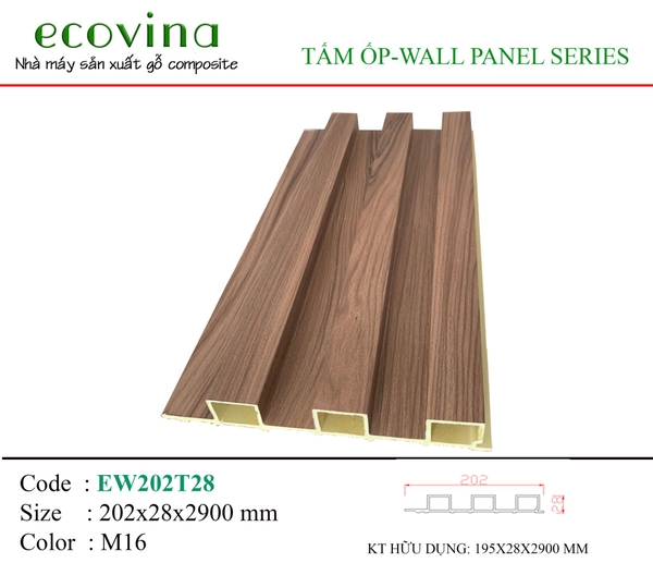 Tấm ốp 3 sóng cao Ecovina M16