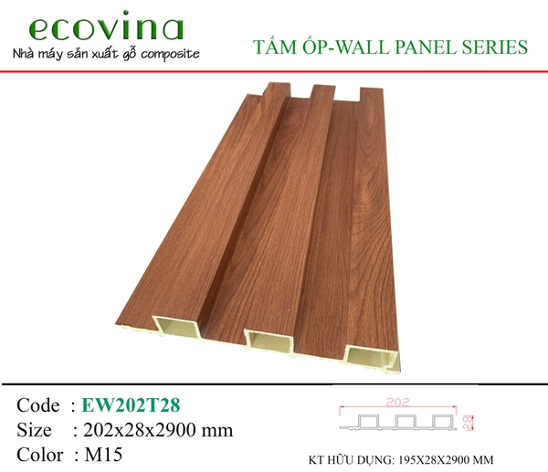 Tấm ốp 3 sóng cao Ecovina M15