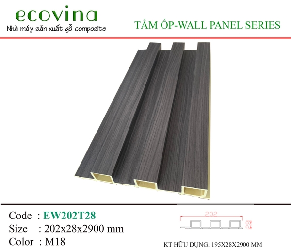 Tấm ốp 3 sóng cao Ecovina M18