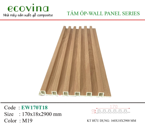 Tấm ốp 5 sóng cao Ecovina M19