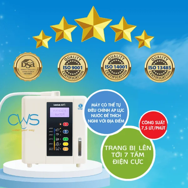 Các Chứng Nhận Về Chất Lượng Của Máy Ion Kiềm Kangen Leveluk SD501DX