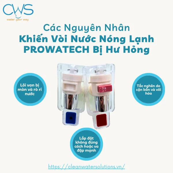 Các Nguyên Nhân Khiến Vòi Nước Nóng Lạnh PROWATECH Bị Hư Hỏng