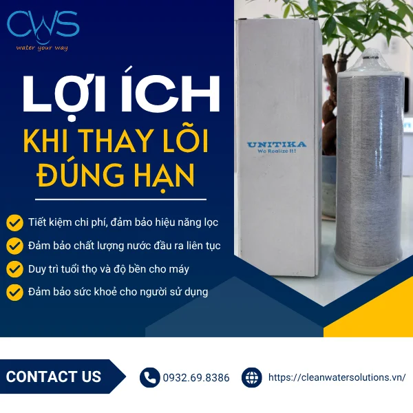 Những lợi ích khi thay lõi lọc nước đúng hạn