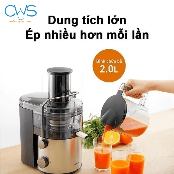 Dung Tích Bình Chứa Bã Lên Đến 2L