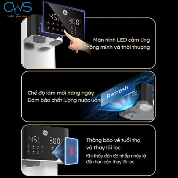 Các tính năng thông minh khác trên máy lọc nước GE CTS10