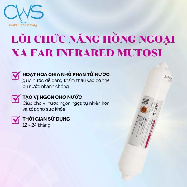 Bộ 8 lõi lọc nước Mutosi - Lõi Chức Năng Hồng Ngoại Xa FAR INFRARED