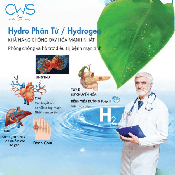Lợi ích của Hydrogen đến sức khỏe