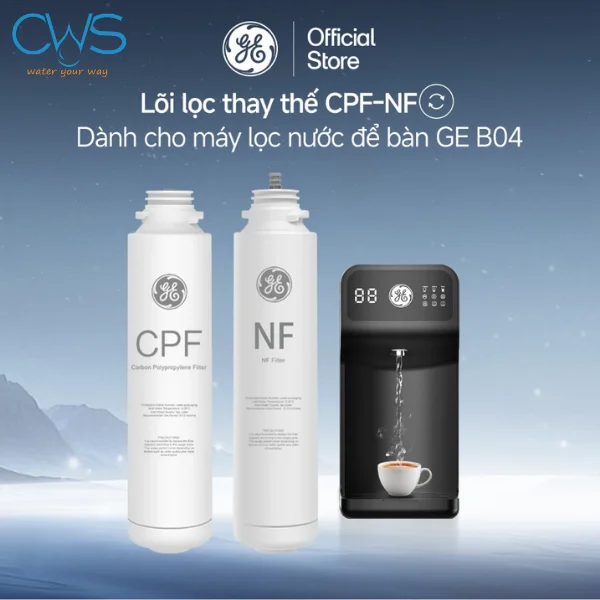 Lõi Lọc Nước GE B04 Thay Thế Chính Hãng - Thiết Kế Nguyên Khối Chống Nhiễm Khuẩn