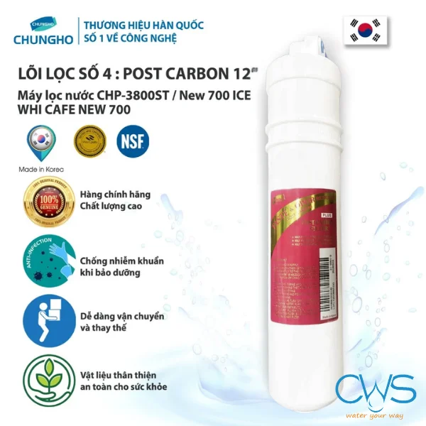 Lõi lọc Post Carbon Chungho WHI Caffe 700