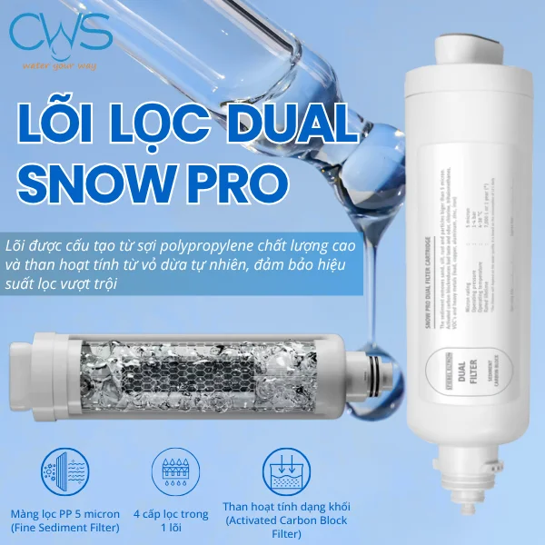 Lõi lọc SNOW PRO Dual – Hệ Thống Tiền Lọc 4 Trong 1