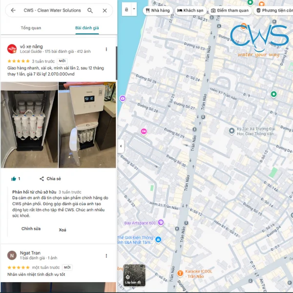 Lựa chọn các cửa hàng máy lọc nước được đánh giá cao