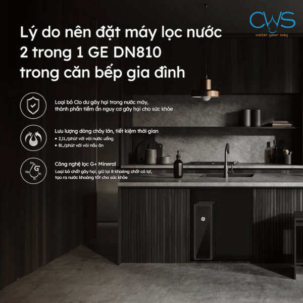 Lý Do Nên Lắp Đặt Máy Lọc Nước GE DN810 Trong Căn Bếp Gia Đình