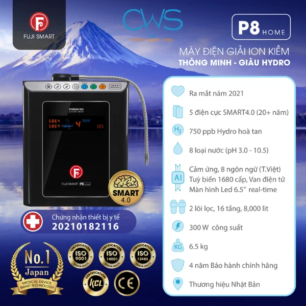 Máy điện giải ion kiềm Fuji Smart P8