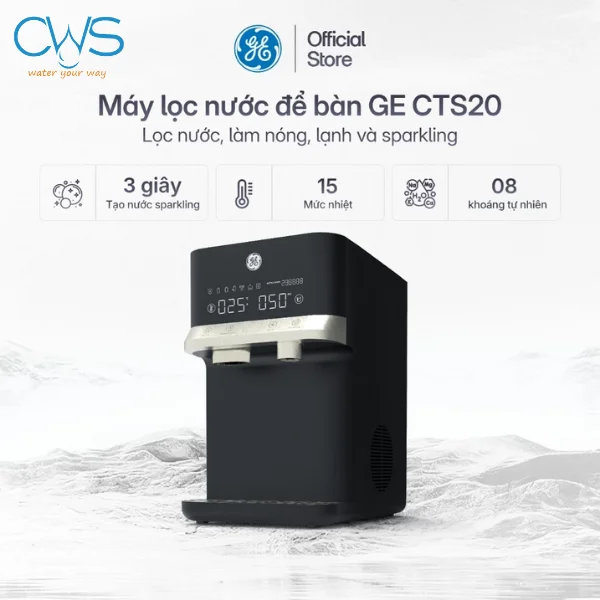 Máy lọc nóng lạnh GE CTS20 cải tiến vượt trội từ dòng máy lọc nước GE CTS10