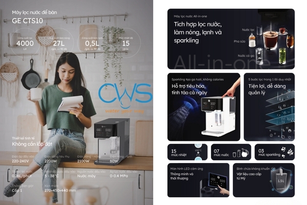 Máy lọc nước để bàn GE CTS10