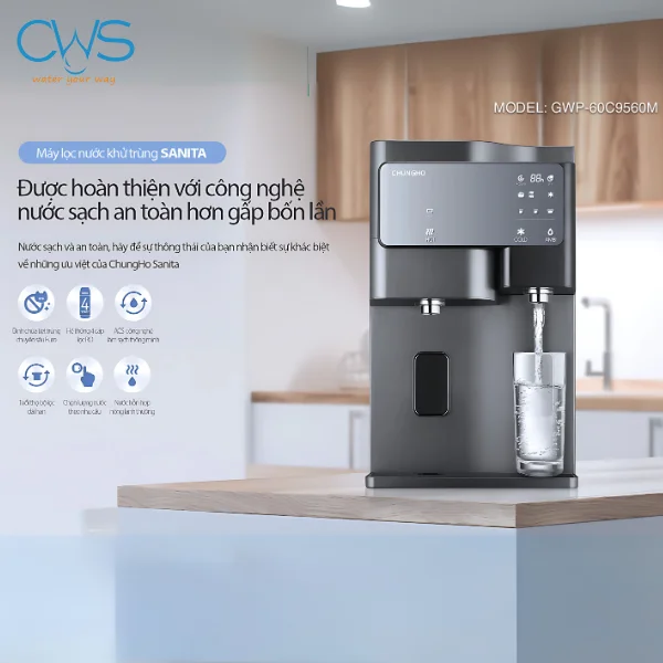 Máy Lọc Nước Khử Trùng Chungho Sanita GWP-60C9560M - An Toàn Tuyệt Đối Cho Sức Khỏe