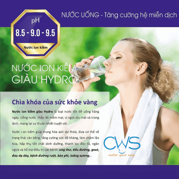 Nước có độ kiềm cao với pH 8.0 - 8.5