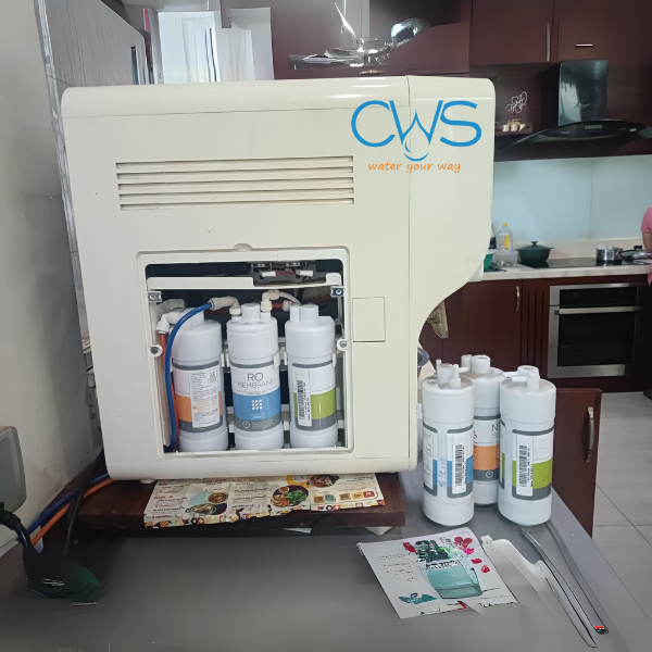 Nước chảy bị yếu trên máy lọc nước Coway thường do lõi lọc hết hạn