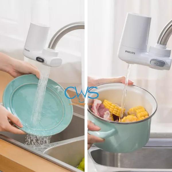 Bộ lọc nước tại vòi Philips AWP3753/98 - Nút nhấn chuyển đổi 2 chế độ nước