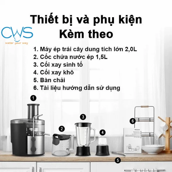 Phụ Kiện Đi Kèm Máy Ép Trái Cây Panasonic MJ-CB800SRA