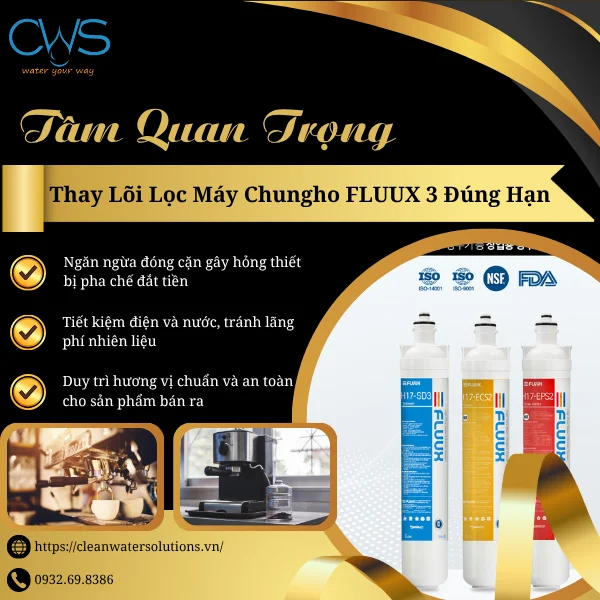 Tầm Quan Trọng Của Việc Thay Lõi Lọc Máy Chungho FLUUX 3