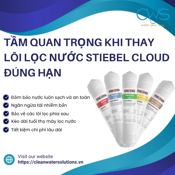 Lõi lọc nước Stiebel Eltron Cloud - Tầm quan trọng khi thay lõi đúng hạn