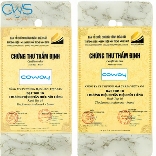 thay lõi và bảo dưỡng máy lọc nước coway có giấy chứng nhận xuất xứ rõ ràng