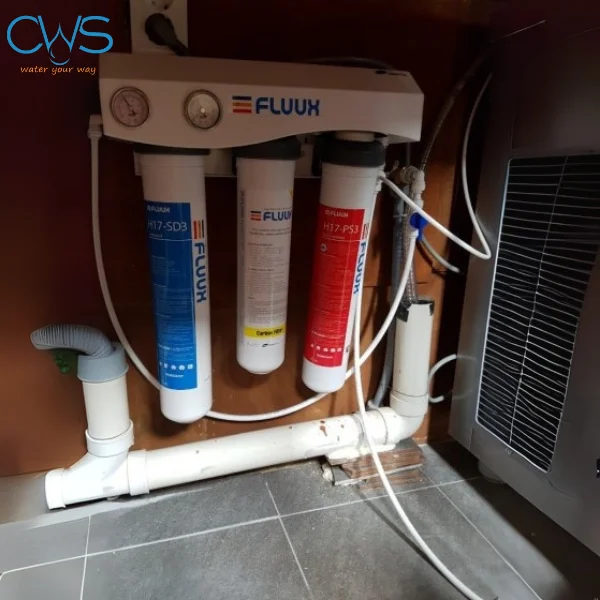Thiết kế Bộ Lọc Đầu Nguồn Chungho FLUUX 3 âm tủ bếp nhỏ gọn, tiện lợi