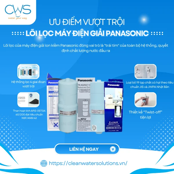 Ưu Điểm Vượt Trội Của Lõi Lọc Máy Điện Giải Panasonic
