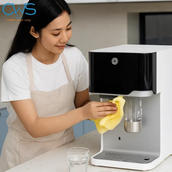 Vệ sinh máy và dụng cụ trước khi pha chế