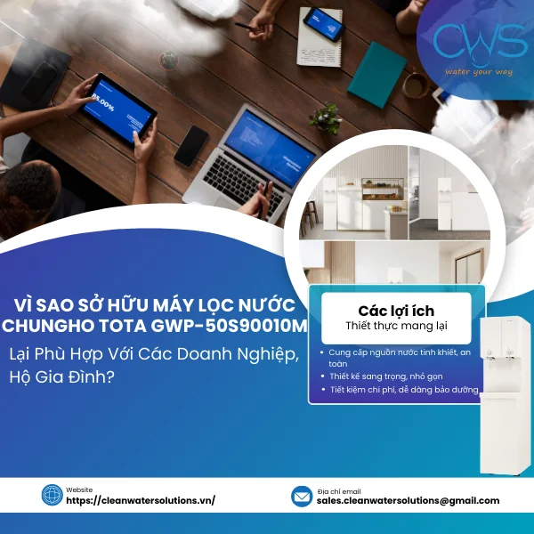 Vì Sao Sở Hữu Máy Lọc Nước Chungho TOTA GWP-50S90010M Lại Phù Hợp Với Các Doanh Nghiệp, Hộ Gia Đình