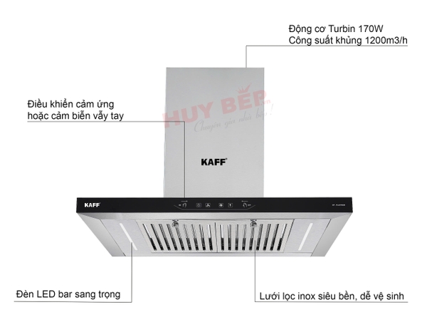 Máy hút mùi KAFF KF-FLAT70355 New 2025