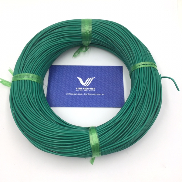 day-dien-ul1007-22awg-100m-mau-xanh-luc-day-dong-trang-thiec-0-3mm-tieu-chuan-my