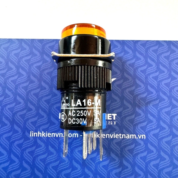 nut-nhan-nha-la16y-5-chan-co-den-24v-mau-vang-al6-m-16mm-j1h10