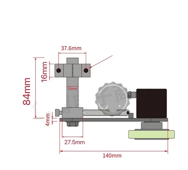 Giá đỡ trục bộ mã hóa encoder / có trục gá lò xo cho bánh xe / J5H9 ...