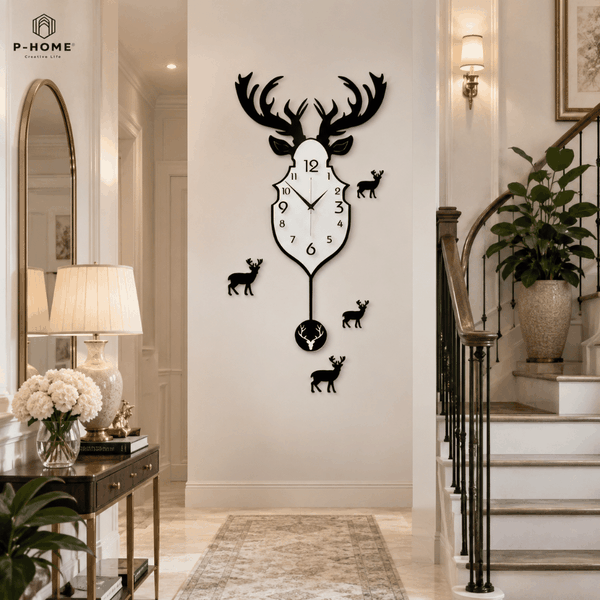 Đồng Hồ Decor Treo Tường Quả Lắc P-HOME CL007