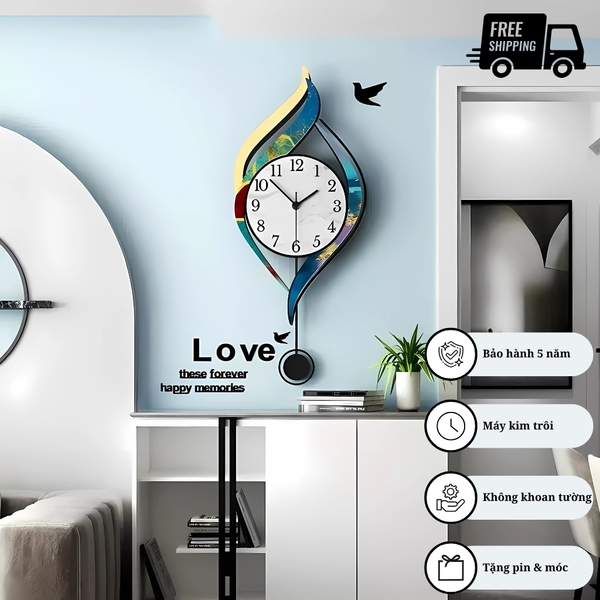 Đồng Hồ Quả Lắc Treo Tường CL084 Sang Trọng, Đẳng Cấp