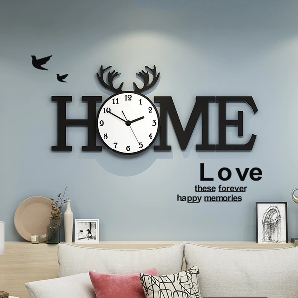 Đồng hồ treo tường phòng khách đẹp CL014 - Home