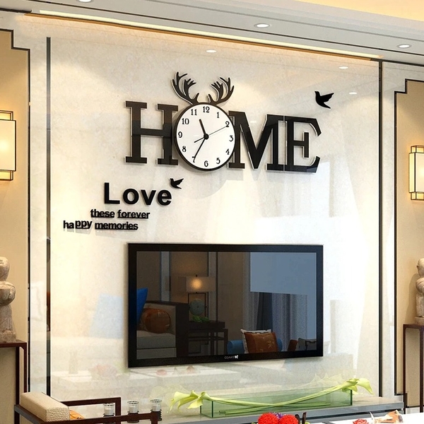 Đồng hồ treo tường phòng khách đẹp CL014 - Home