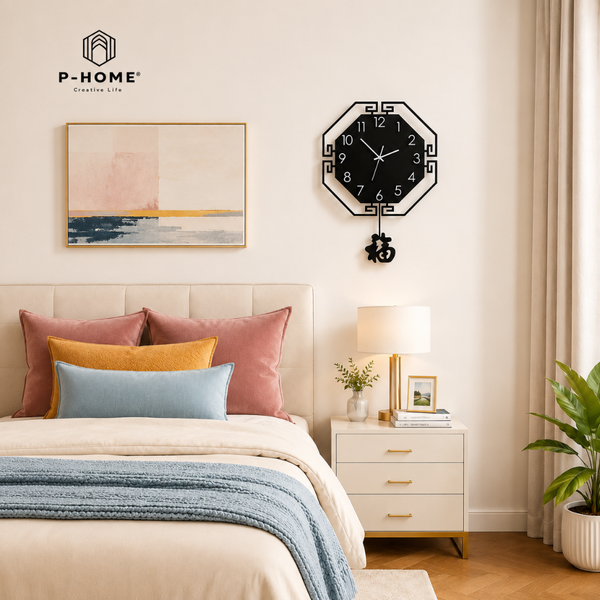 Đồng hồ treo tường cổ điển CL020 - chữ Phúc