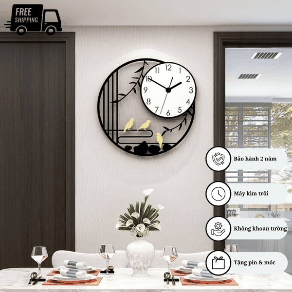 Đồng hồ treo tường Decor CL035 sang trọng cho không gian