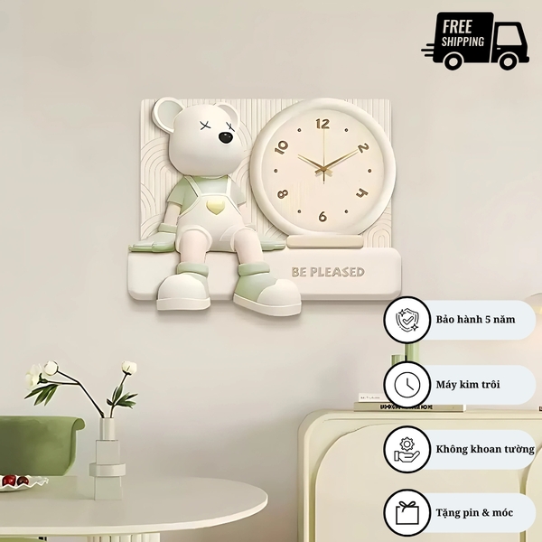 Đồng Hồ Treo Tường Gấu Bearbrick CL087