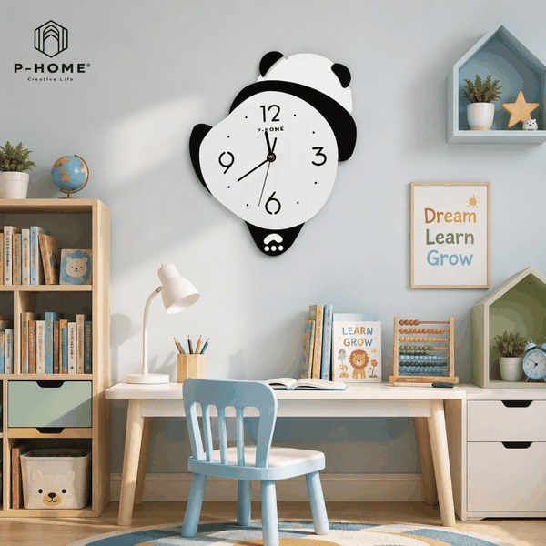 Đồng Hồ Treo Tường Gấu Panda CL076-B Có Đèn LED