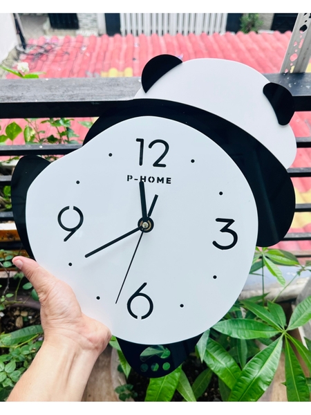 Đồng Hồ Treo Tường Gấu Panda CL076-B Có Đèn LED