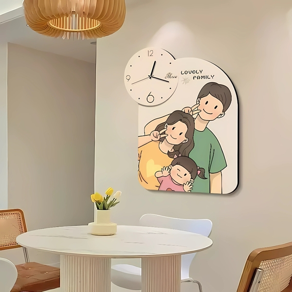 Đồng Hồ Treo Tường Lovely Family CL094 Gia Đình Hạnh Phúc