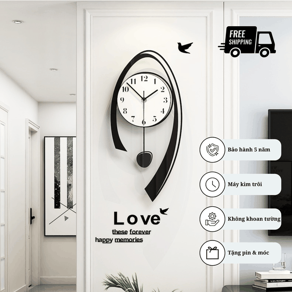 Đồng hồ treo tường quả lắc CL009 - sang trọng và tinh tế